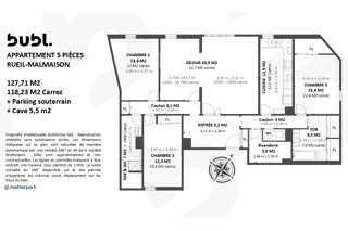  Appartement à vendre 5 pièces 127 m²
