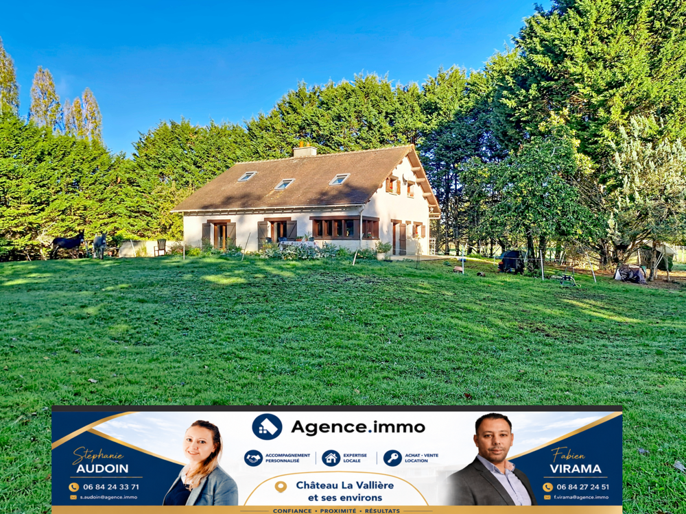 Vente Maison PAVILLON 5 CHAMBRES SUR SOUS-SOL + ETANG Cléré-les-pins