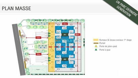 Lot A1 : A LOUER Local d'activit&eacute; 2 635m&sup2; &agrave; Aulnay-sous-Bois 40 93600 Aulnay-sous-bois