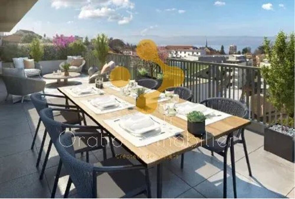 Vente Appartement T4 attique avec 2 terrasses avec vues Thonon-les-bains