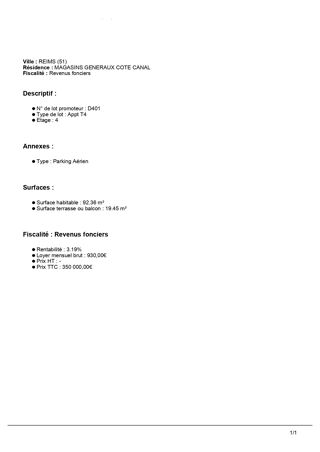  Appartement � vendre 4 pi�ces 92 m�