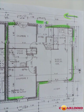  Appartement à louer 3 pièces 1 m²