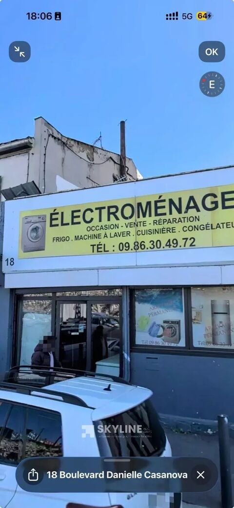 Local commercial &Eacute;lectrom&eacute;nager 199000 13014 Marseille 14e arrondissement