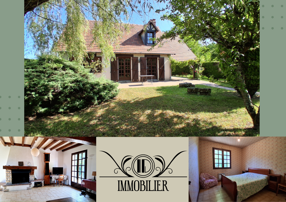 Pavillon avec garage, jardin clos et arboré
