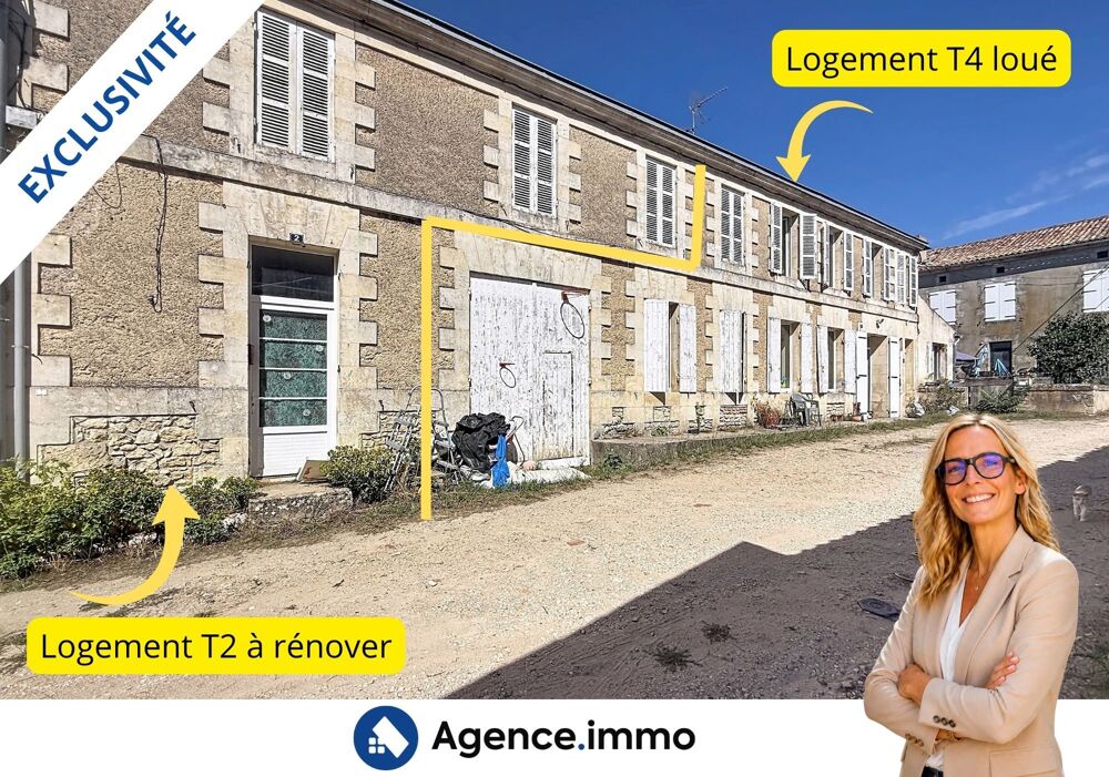 Vente Maison Ensemble immobilier 1 T4 loué + 1 T2 à rénover Saint-ciers-sur-gironde