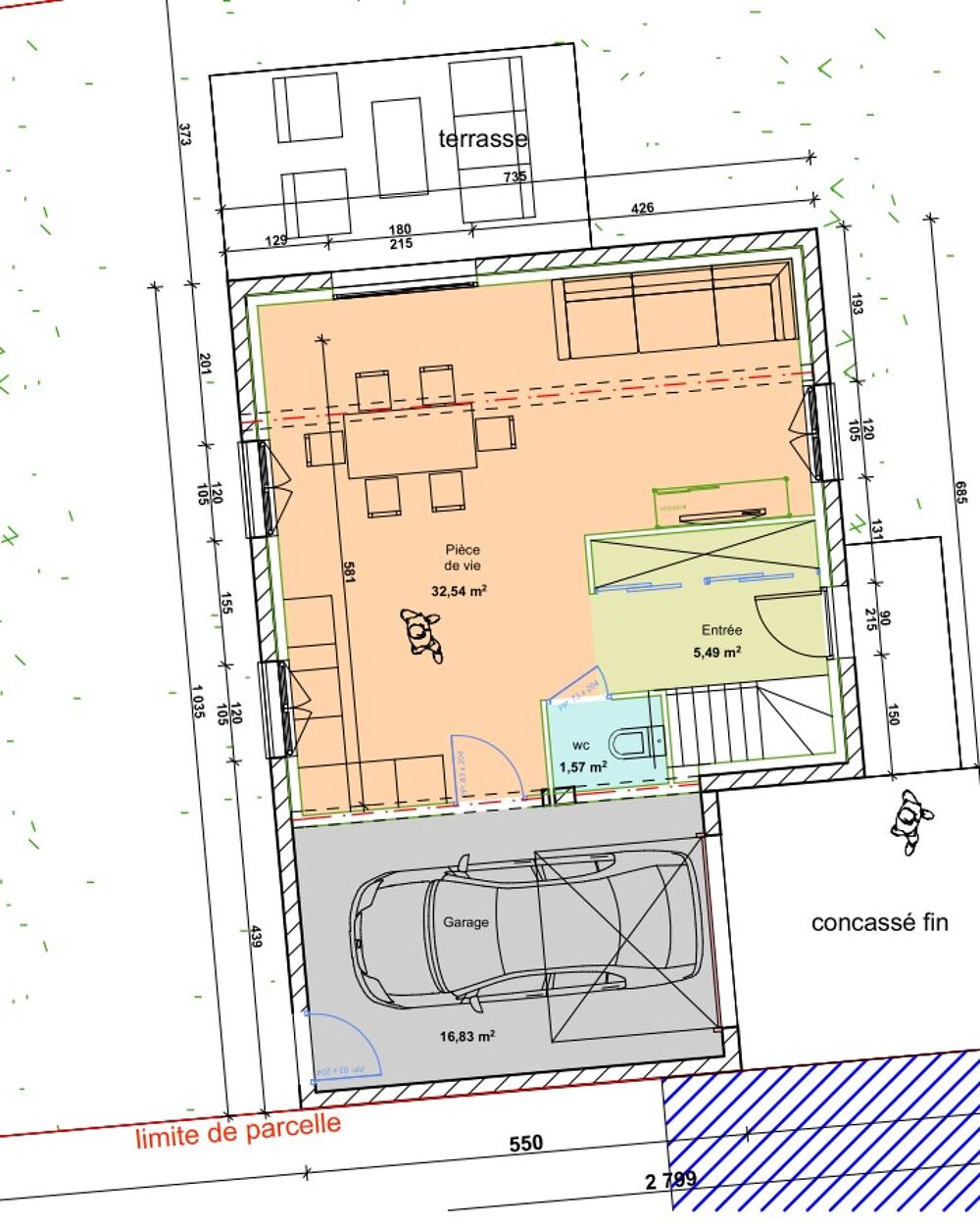 01300 Peyrieu, à vendre une maison de 65m2 à construire sur 400m