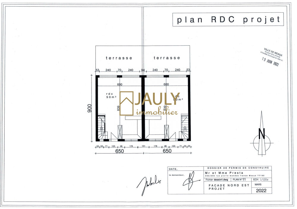 Vente Terrain Terrain à batir 1 264 m² - Professionnel ou Particulier 2 lots Meaux