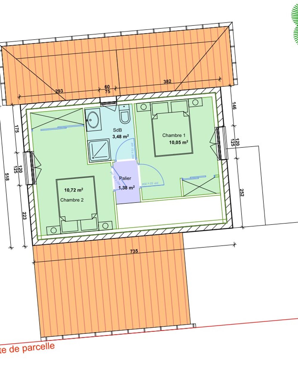 01300 Peyrieu, à vendre une maison de 65m2 à construire sur 400m