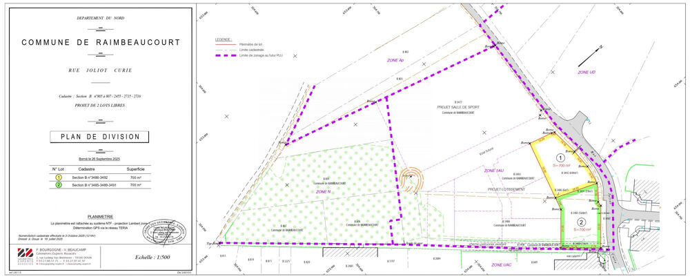 Vente Terrain RAIMBEAUCOURT Raimbeaucourt