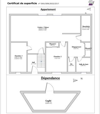  Appartement � vendre 3 pi�ces 98 m�