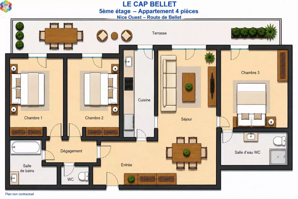 Vente Appartement Appartement 4 pièces vue mer avec terrasse Nice