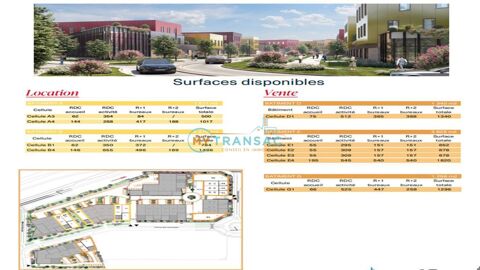 A VENDRE Locaux d'activit&eacute;s &agrave; partir de 652m&sup2; au seine de la ZAC DES LOUVRESSES &agrave; GENNEVILLIERS 0 92230 Gennevilliers