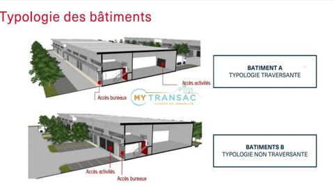   A Vendre cellules neuves d'activités et de bureaux à partir de 352m² situé à Montgeron 