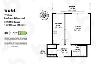  Appartement à vendre 2 pièces 32 m²