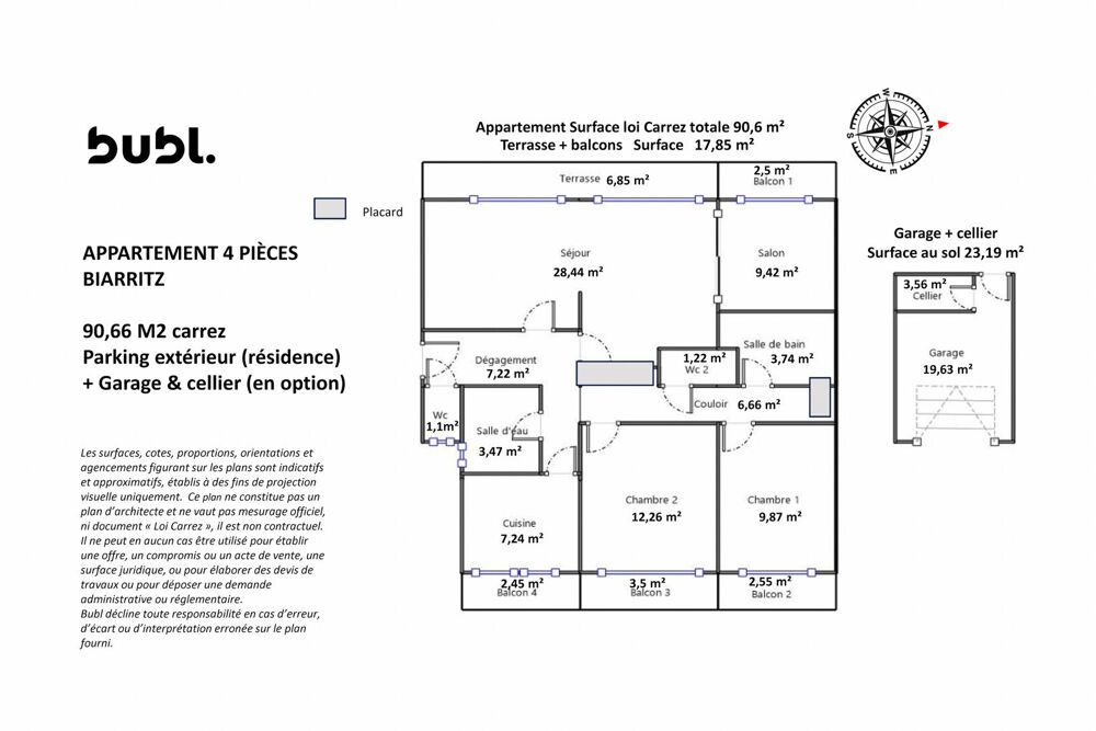 Vente Appartement Appartement 4 pièces lumineux, climatoisation votée en AG, Biarritz