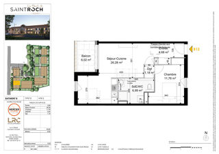  Appartement � vendre 2 pi�ces 51 m�