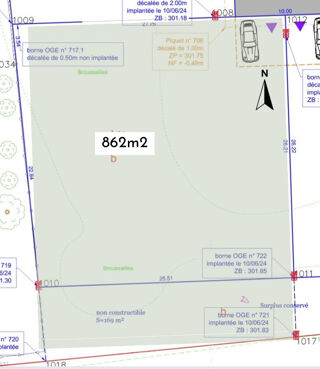  Terrain � vendre 862 m�