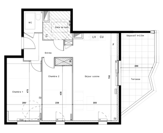  Appartement � vendre 3 pi�ces 64 m�