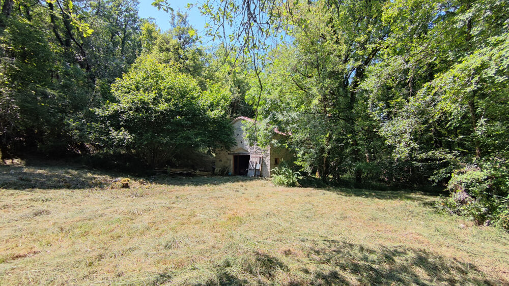Vente Terrain Terrain 6,3 ha boisé avec une petite grange et une cabane en bois en zone naturelle, non constructible Lendou en quercy