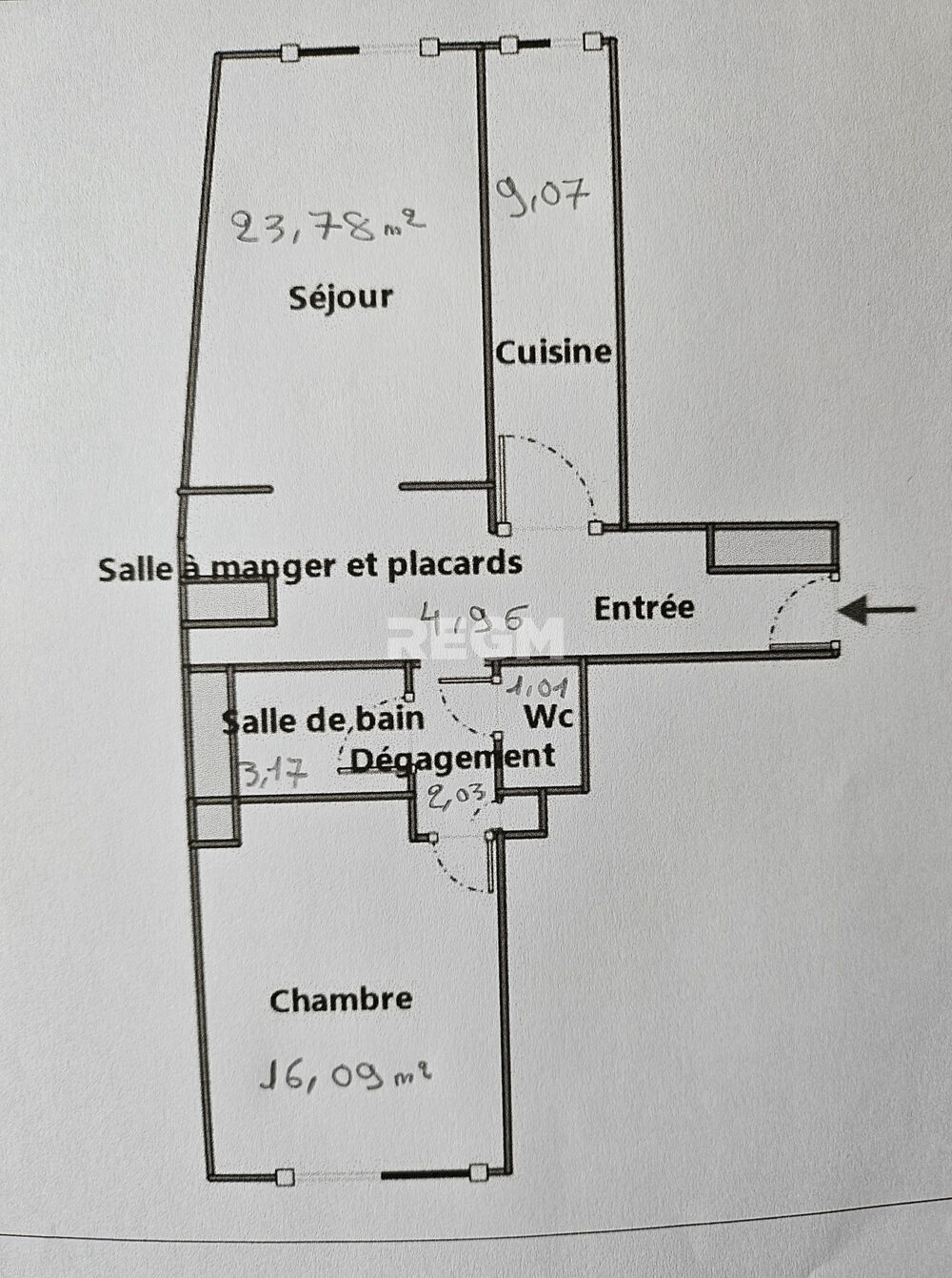 Appartement a vendre  - 2 pièce(s) - 60 m2 - Surfyn