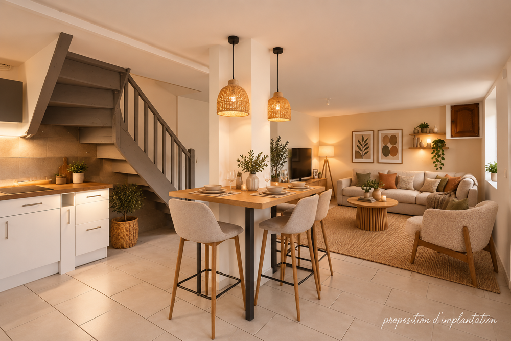À 5 min de Honfleur - Maison de ville/Appartement de 82 m2 au sol 2 chambres Sans extérieur
