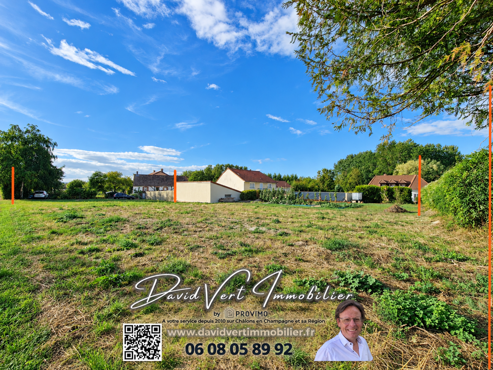 Vente Terrain Terrain constructible d'environ 613 m2   À 10 minutes de Vertus - 20 min Châlons en Champagne - 20 min Vatry Chaintrix bierges