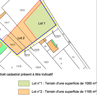  Terrain � vendre 1095 m�