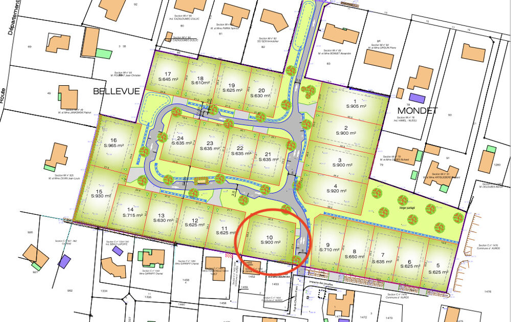 Vente Terrain AUROS - Terrain en plein centre-ville Auros
