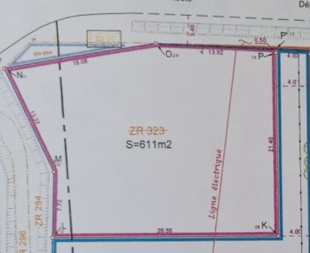 Vente Terrain Saint-Christoly-de-Blaye centre   Terrain constructible de 611 m2 et 708 m2   Borné St christoly de blaye