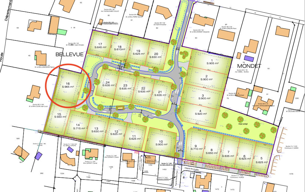 Vente Terrain AUROS - Terrain en plein centre-ville Auros