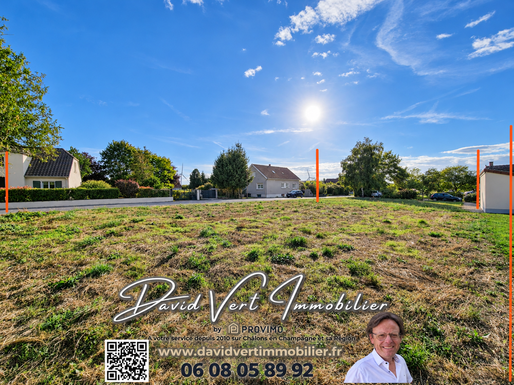 Vente Terrain Terrain constructible d'environ 613 m2   À 10 minutes de Vertus - 20 min Châlons en Champagne - 20 min Vatry Chaintrix bierges