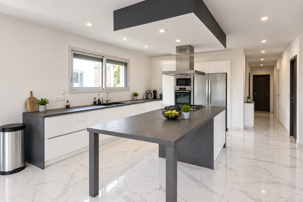 Maison contemporaine de plain-pied 2023 DPE A 3 chambres 750 m2 de terrain