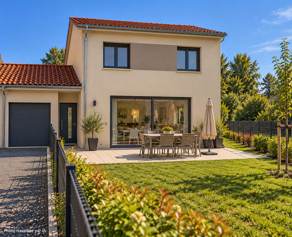 Maison 4 pièces 91 m2 3 chambres jardin garage