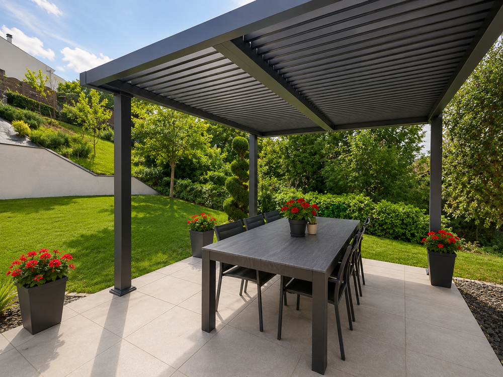 Maison contemporaine dans quartier résidentiel