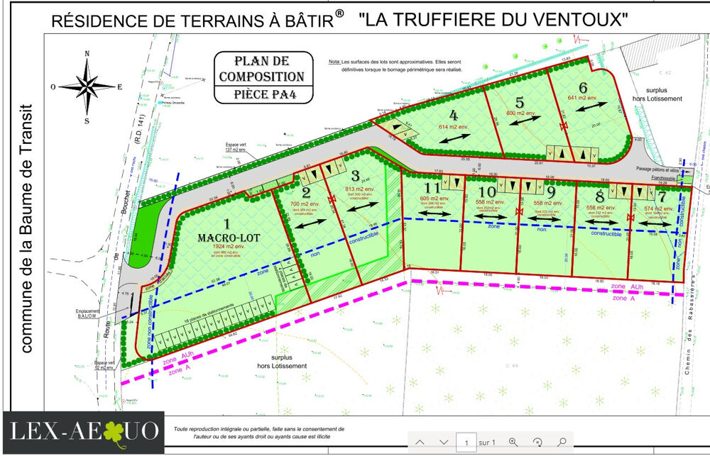 Vente Terrain Terrains  btir 100% viabiliss  La Baume-De-Transit La baume de transit