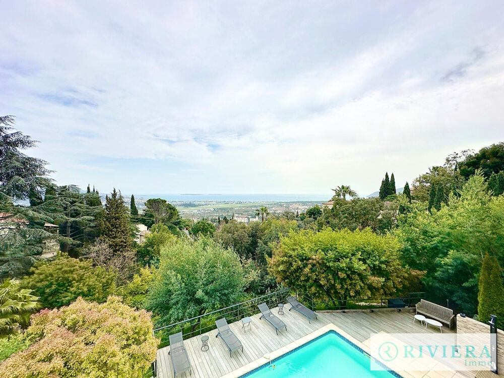 MANDELIEU VILLA INDIVIDUELLE T5/T6 DE 214 M2 VUE MER PISCINE GARAGE