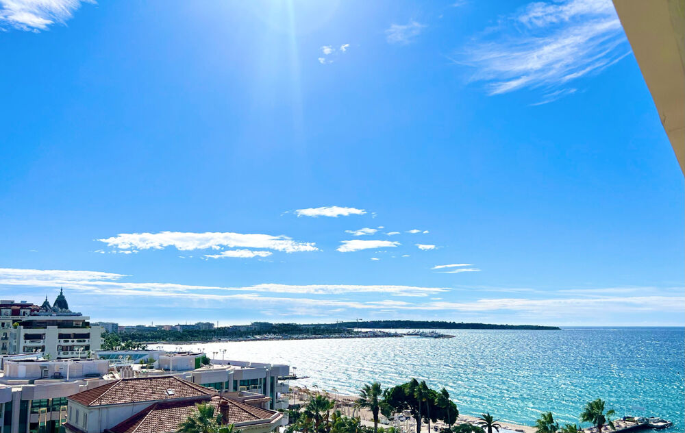 CANNES CENTRE CROISETTE PIED DANS L'EAU PENTHOUSE T3 VUE MER