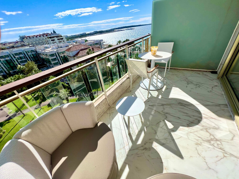 CANNES CENTRE CROISETTE PIED DANS L'EAU PENTHOUSE T3 VUE MER