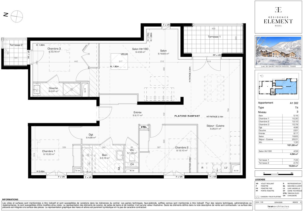 A vendre - Appartement NEUF - A1 302 - Bozel centre