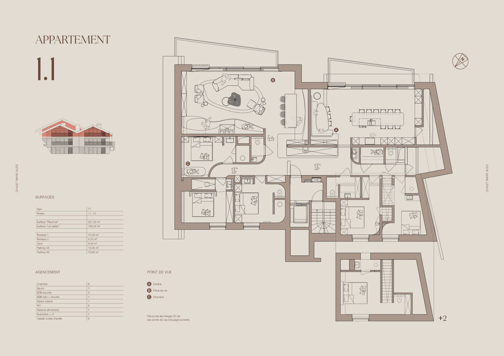 Vente Appartement A Vendre - Splendide appartement T7 - PARADISKI Champagny en vanoise