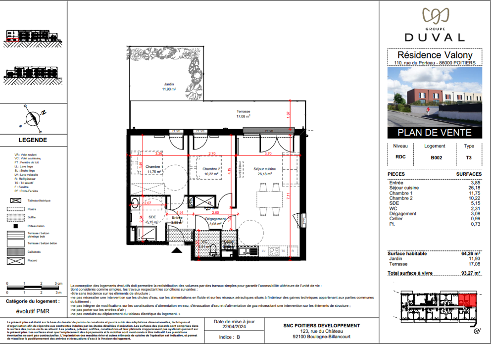 Appartement neuf T3 secteur Porteau DISPONIBLE TOUT DE SUITE
