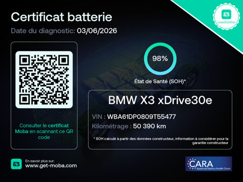 X3 xDrive 30e 292ch BVA8 x Line 2023 occasion 83330 Le Beausset