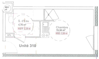  Appartement  vendre 1 pice 20 m