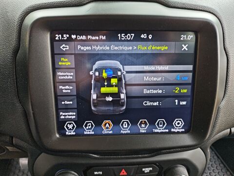 Renegade 1.3 T4 240 4xe Hybrid PhevTrailhawk Awd /Apple CarPlay/Clima 2021 occasion 35000 Rennes