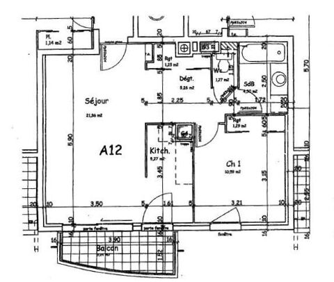  Appartement � louer 2 pi�ces 51 m�