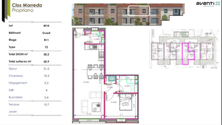  Appartement � vendre 2 pi�ces 50 m�