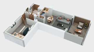  Appartement � vendre 2 pi�ces 43 m�