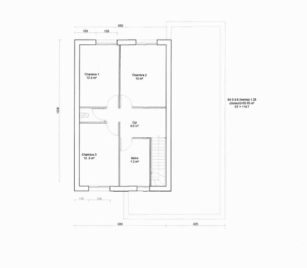 Maison semi plain-pied individuelle de 145m2