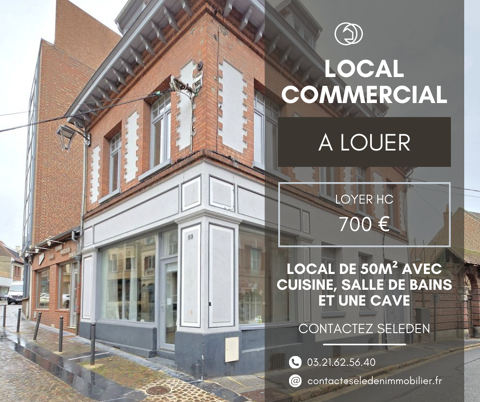 Local commercial de 50m2 &agrave; BETHUNE 795 62400 Bethune