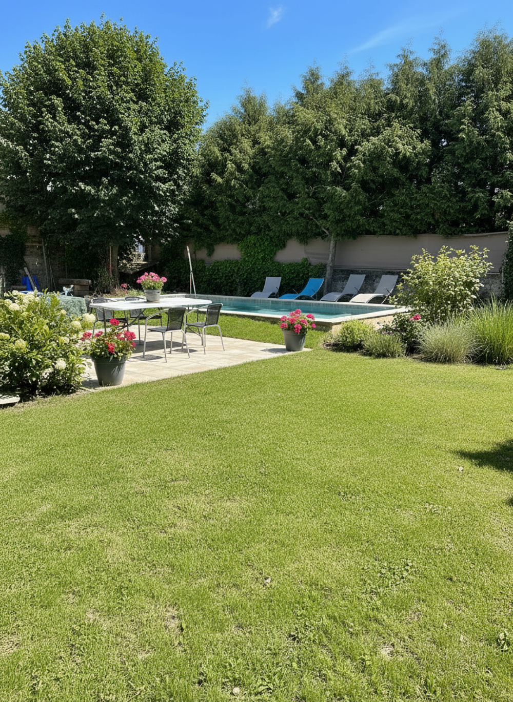 Vente Maison Moussac, maison en pierre au coeur du village avec piscine proche Uzes Moussac